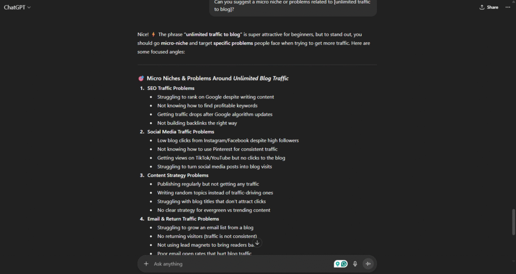 Prompt for Micro niche research for an ebook. Prompt for Micro niche research for an ebook.