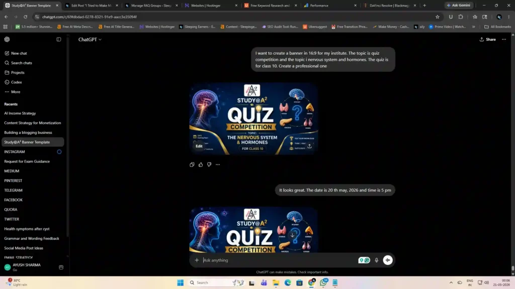 chatgpt prompt for pamphlet and banner design