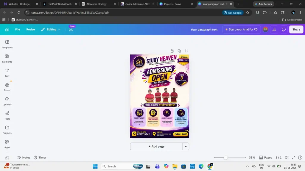Canva pamphlet design example