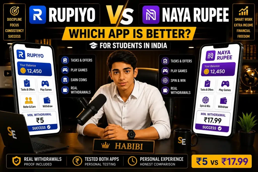 Best Earning App Without Investment for Students: Rupiyo vs Naya Rupee 1 Best Earning App Without Investment for Students